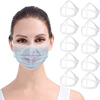 Los mejores  - Soporte 3D para mascarilla 10PCS Máscara transparente Marco de soporte interno Mantenga la tela fuera de la boca para…